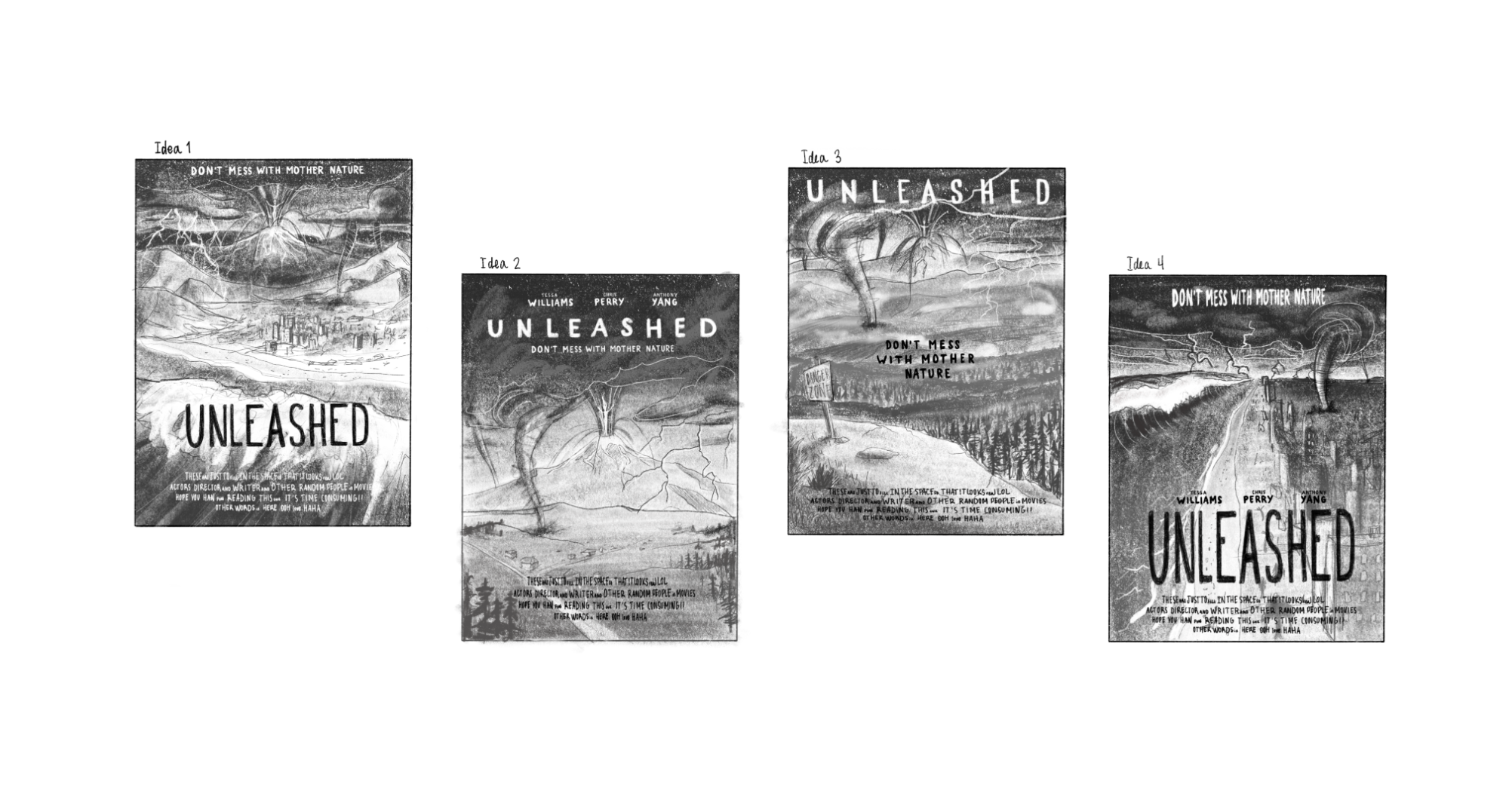 Unleashed movie poster initial sketches
