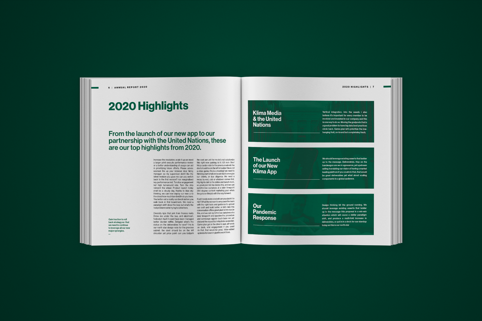 Klima Media annual report 2020 highlights spread