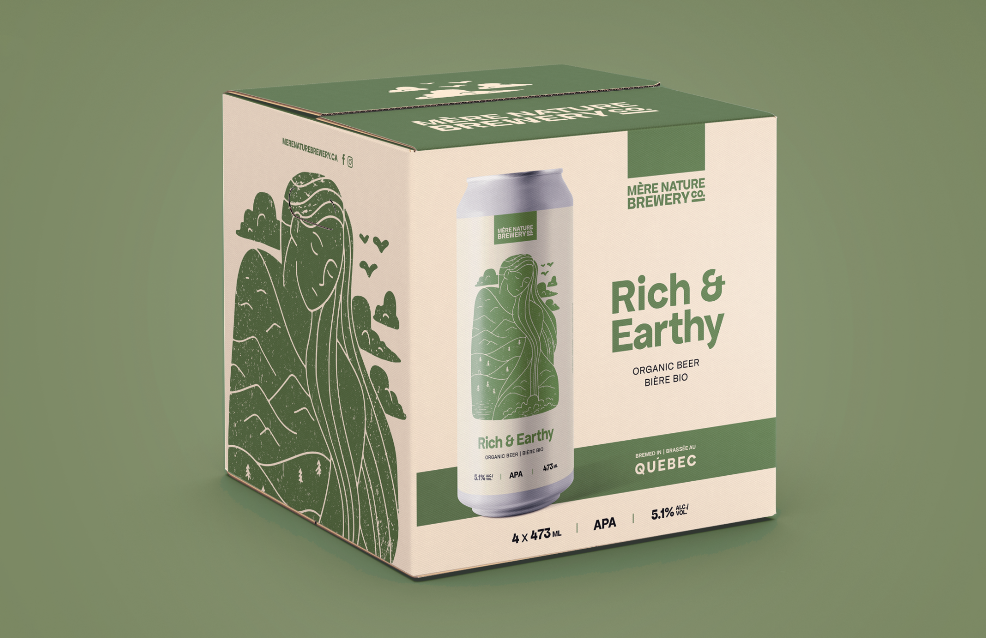 Mère Nature Brewery beer packaging design