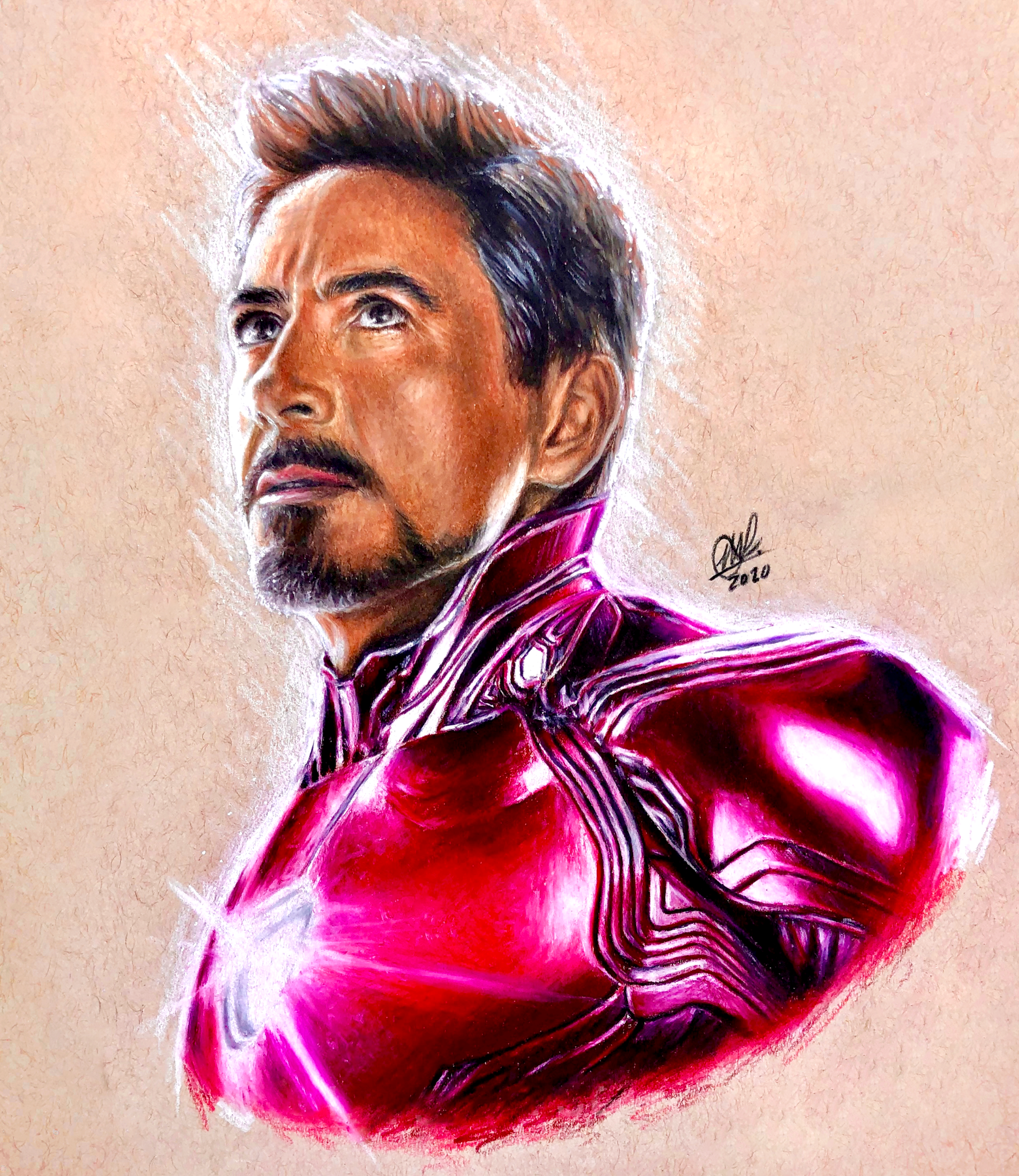 Iron man portrait drawing