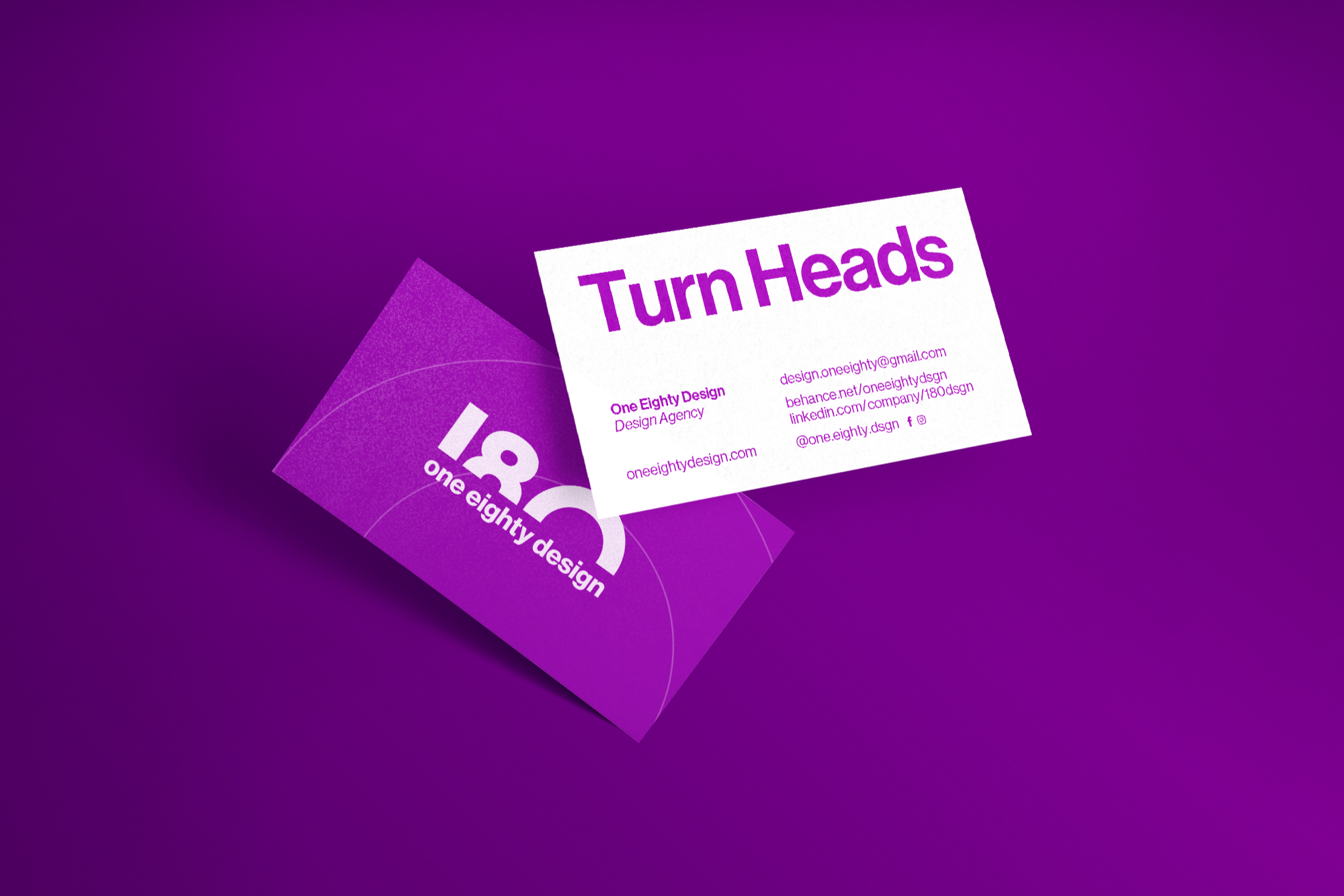 One Eighty Design business card design