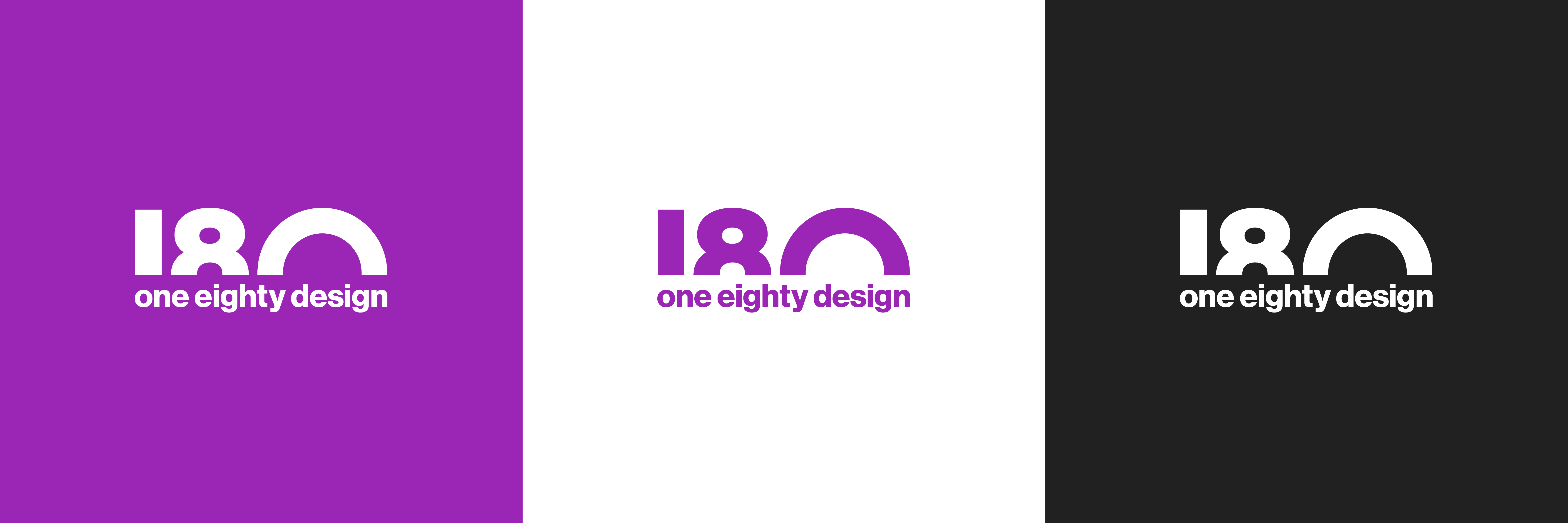 One Eighty Design logo variations
